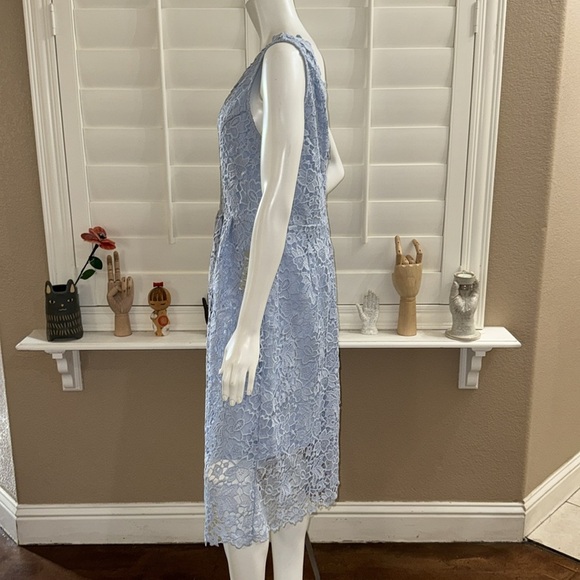 ASTR the Label Lace V Neck Midi Dress Baby Blue - Picture 6 of 12